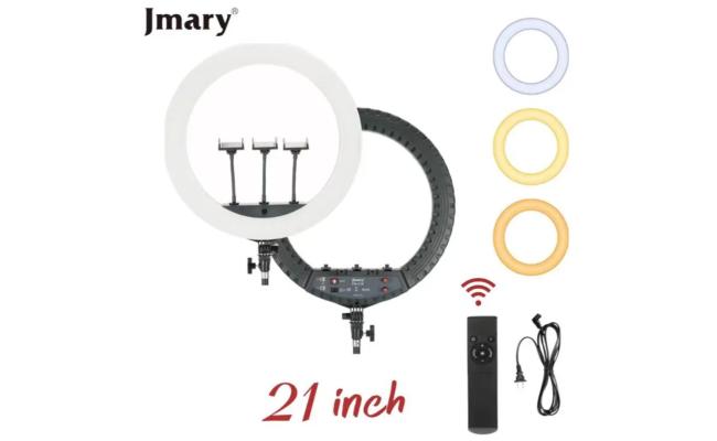 Jmary Selfie FM-21R Ring Light 21 Inch With Remote, 72W without Tripod powerful and versatile ring light designed to elevate your lighting